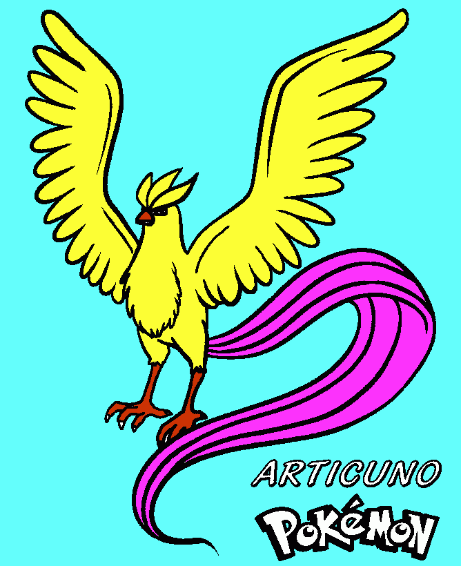 pokemon articuno da colorare