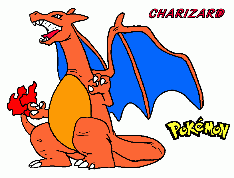 pokemon charizard da colorare
