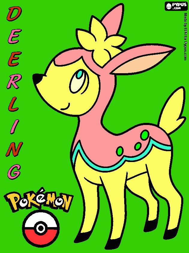 pokemon deerling da colorare