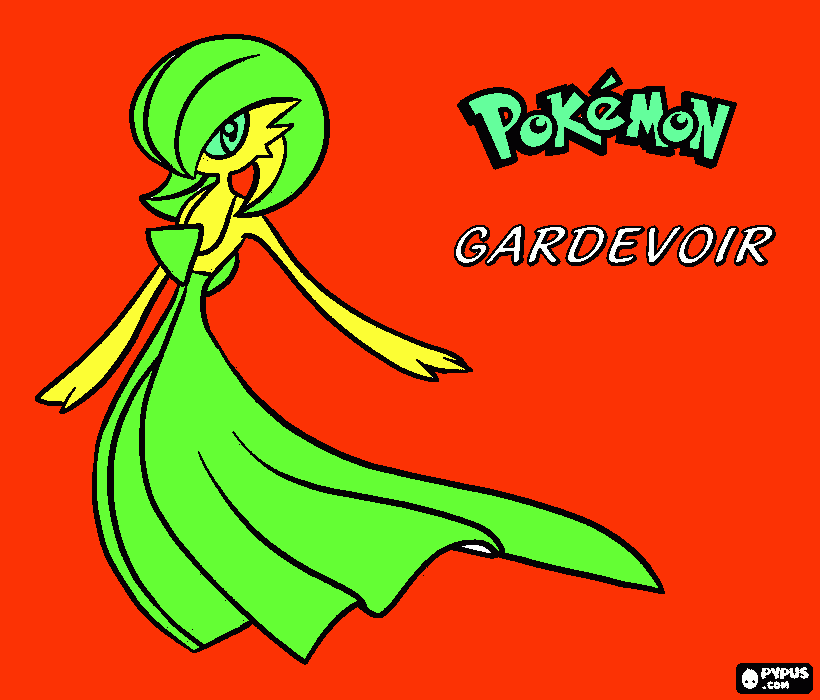 pokemon gardevoir da colorare