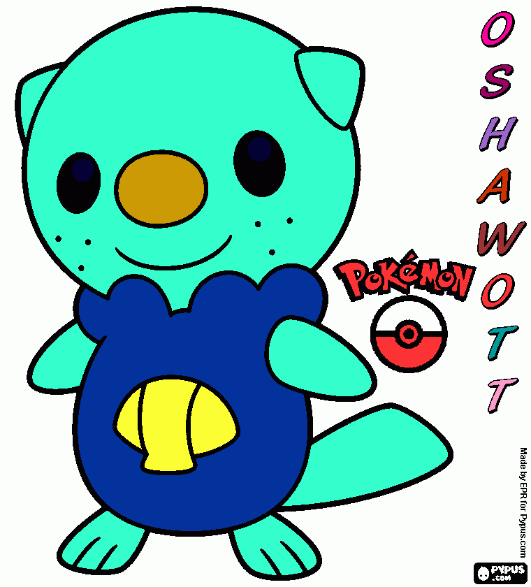 pokemon oshawott da colorare