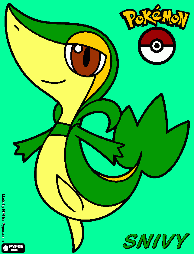 pokemon-snivy da colorare