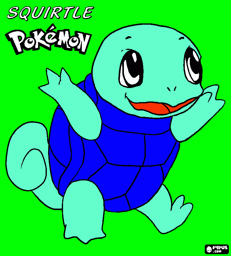 pokemon squirtle da colorare