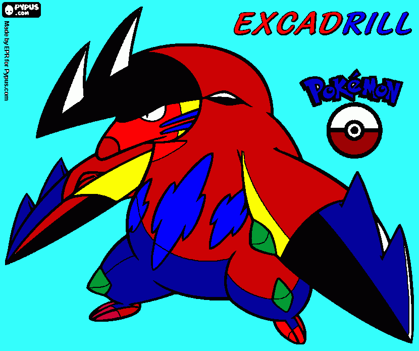 pokèmon excadrill da colorare