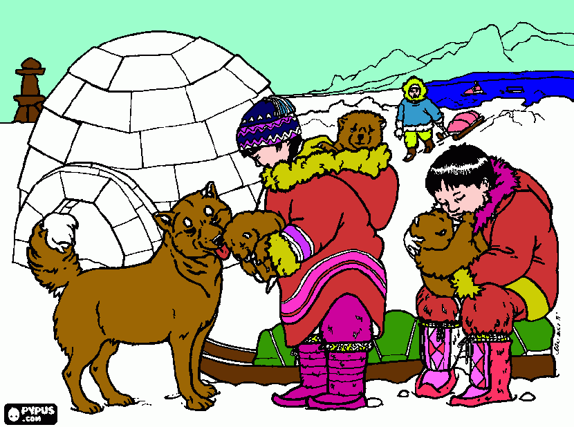 polo nord da colorare