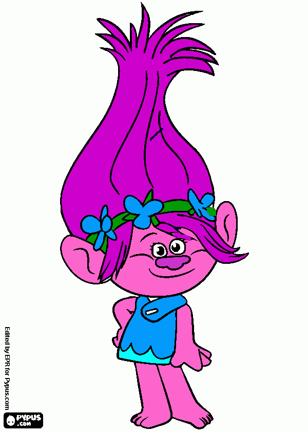 poppy da colorare