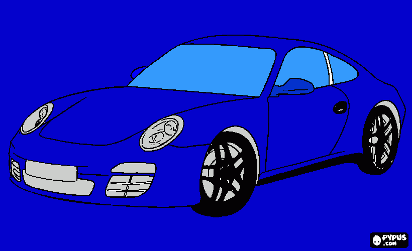 Porsche Carrera da colorare