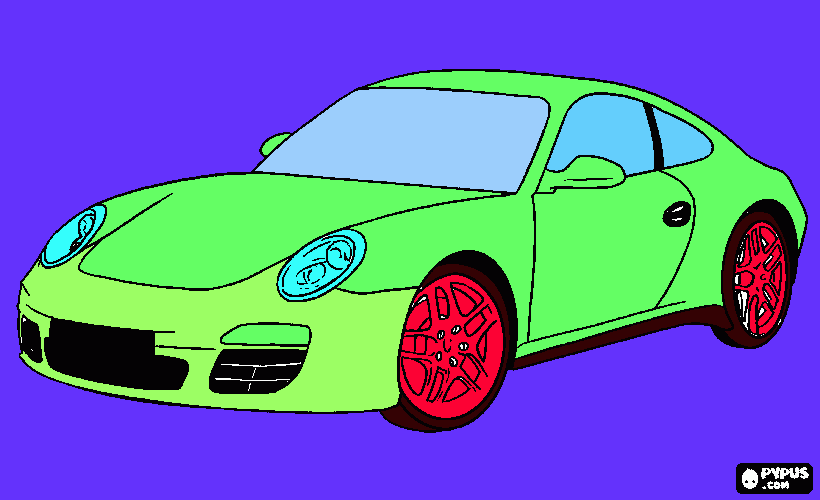 porsche da colorare