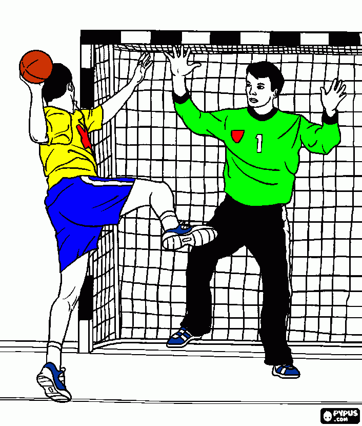 Portiere pallamano da colorare