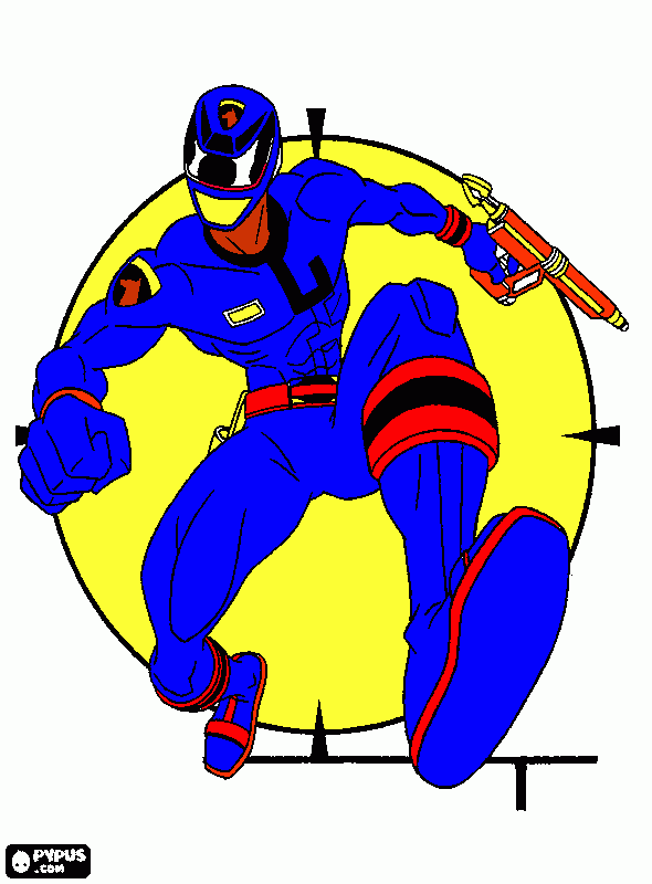 Power Ranger Blu da colorare