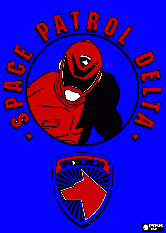 power ranger rosso e' jach n. 1 da colorare