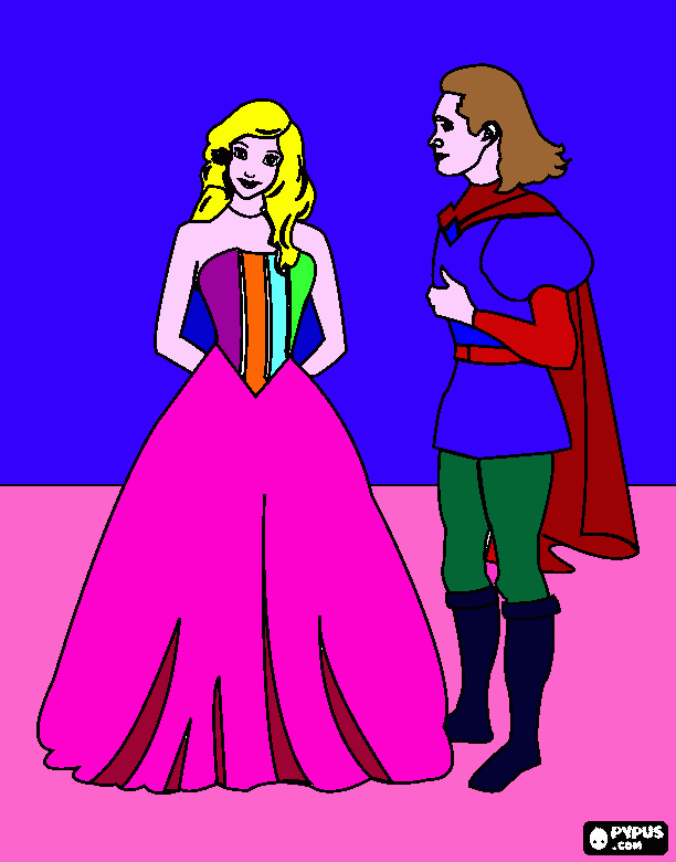 principe e principessa colorati da ester da colorare