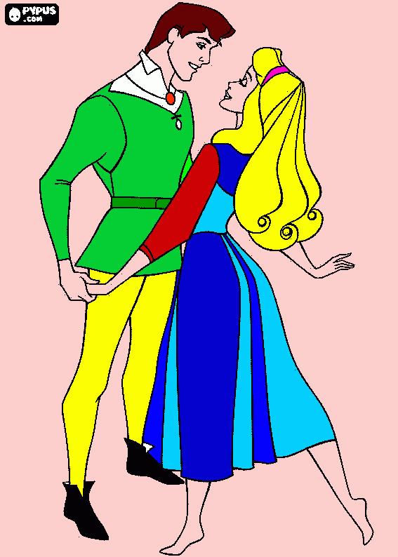 Principessa Aurora da colorare