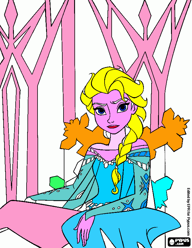 PRINCIPESSA ELSA da colorare