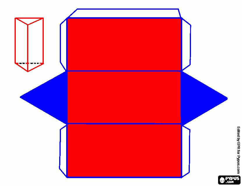 prisma a base triangolare da colorare