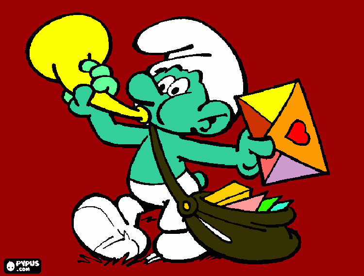 puffo forzuto da colorare