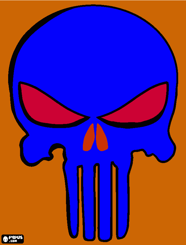 Punisher colorato da me da colorare