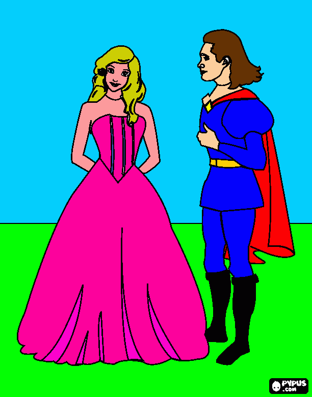 questo testo si chiama il prncipe e la principessa da colorare