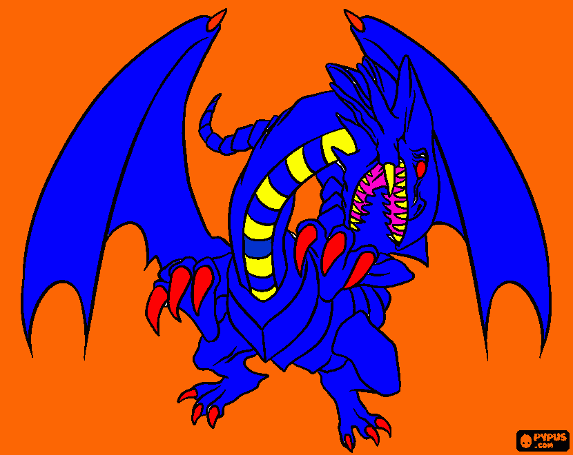 questo è un drago di yugioh da colorare