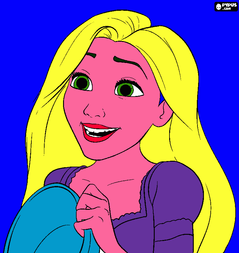 rapunzel colorata da colorare