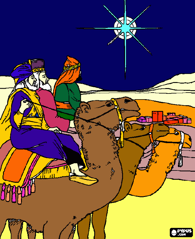 re magi da colorare