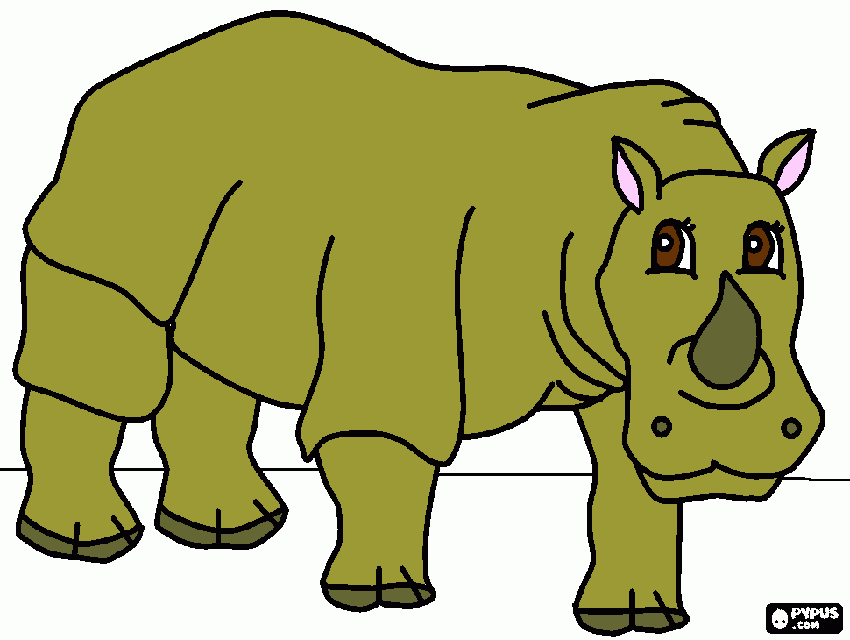 rino da colorare