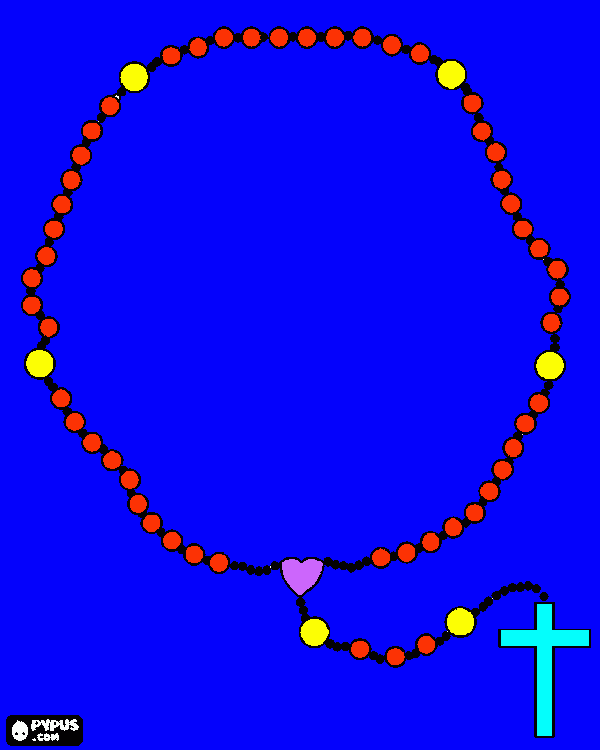 rosario da colorare