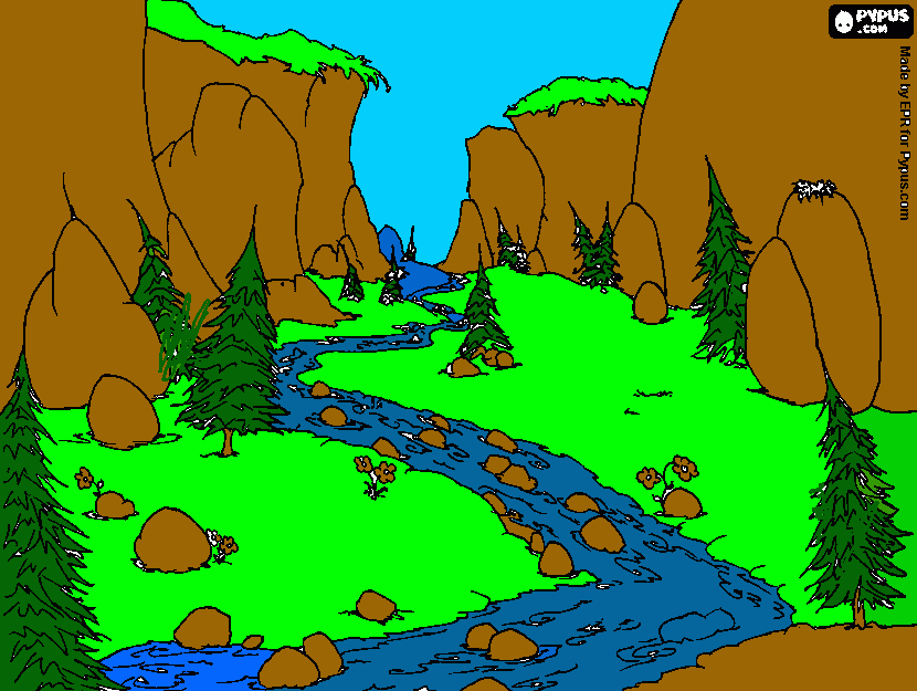 Disegni Da Ruscello In Mon Ruscello In Mon Da Stampare