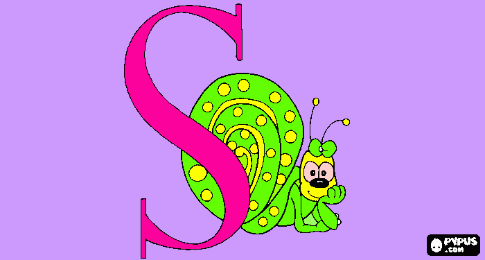 s chiocciola da colorare