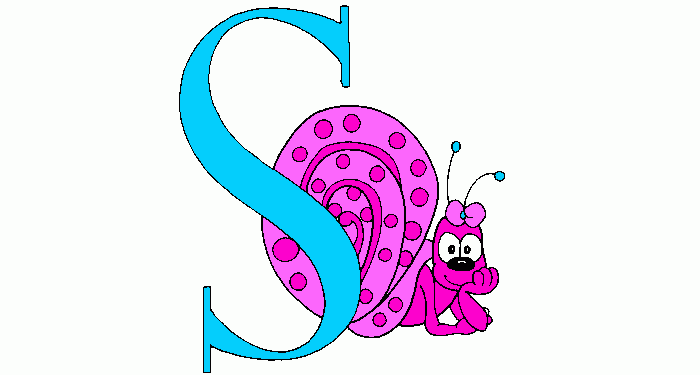 S CON LUMACA COLORATA da colorare
