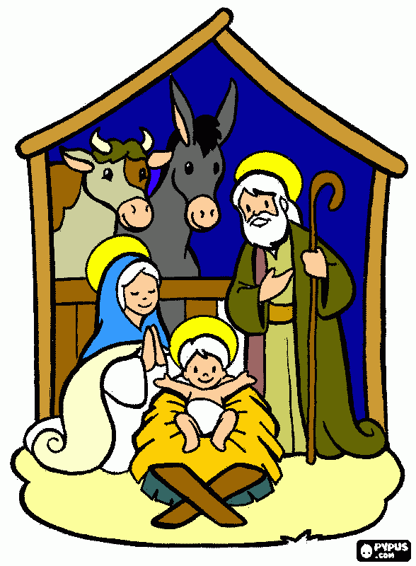 sacra famiglia da colorare