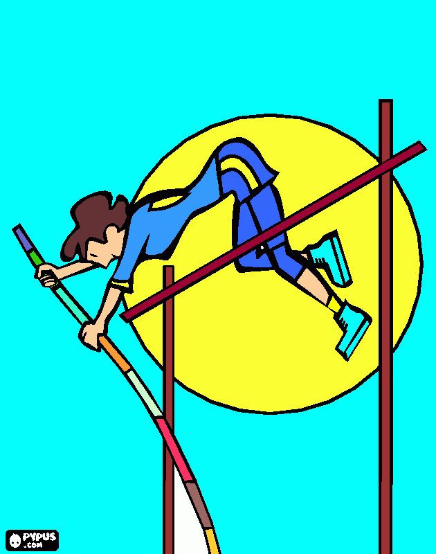 salto con l'asta da colorare
