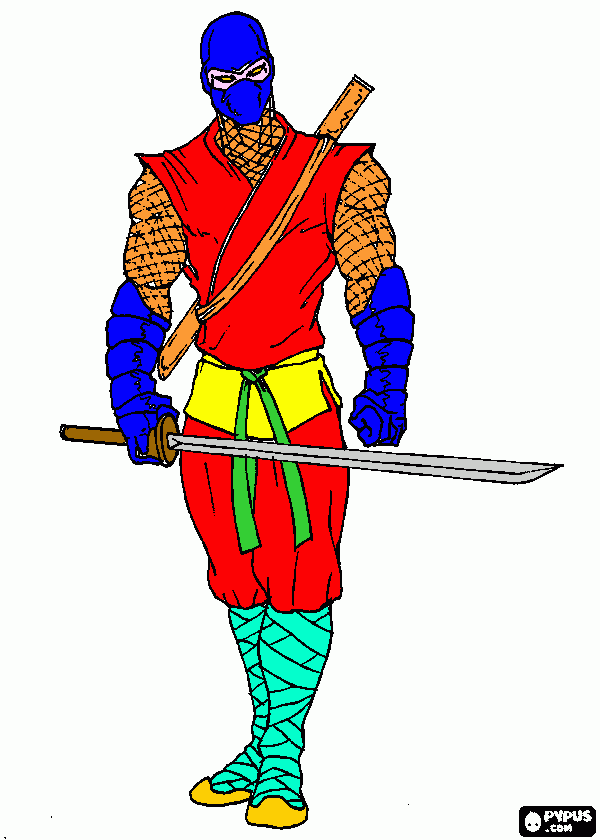 samurai da colorare