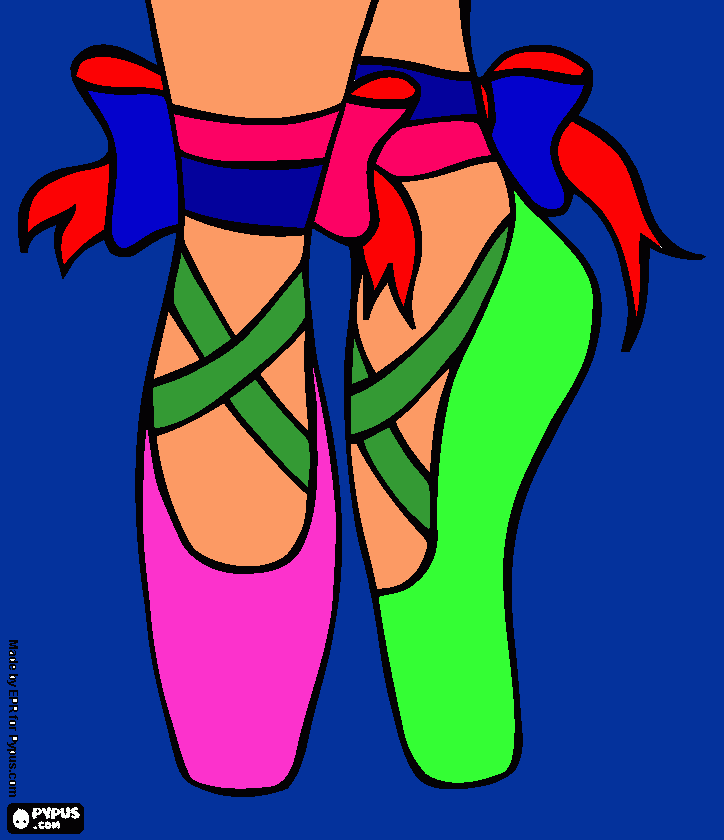 scarpe ballerina da colorare