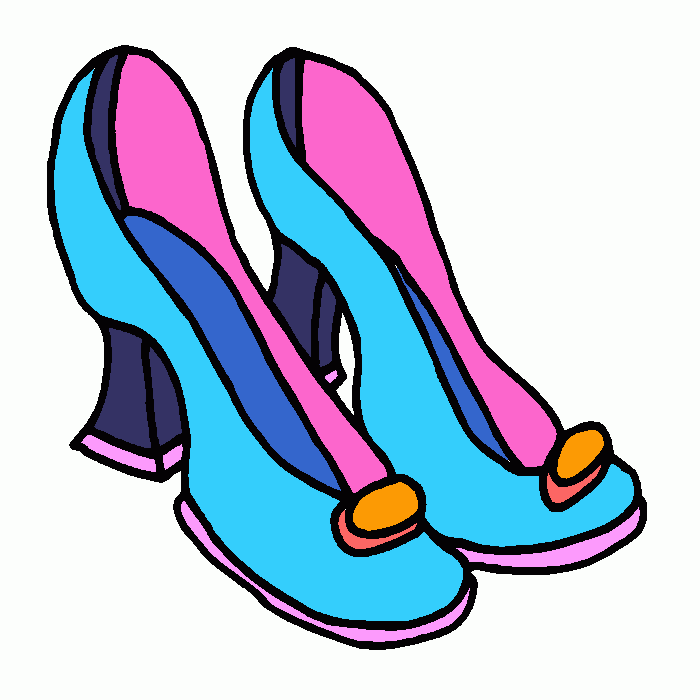 scarpe col tacco da colorare