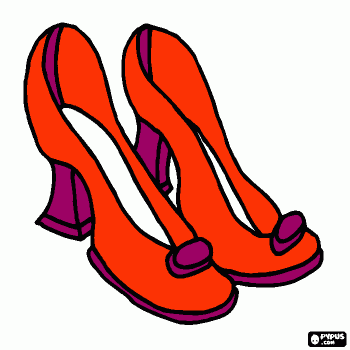 scarpe con il tacco da colorare