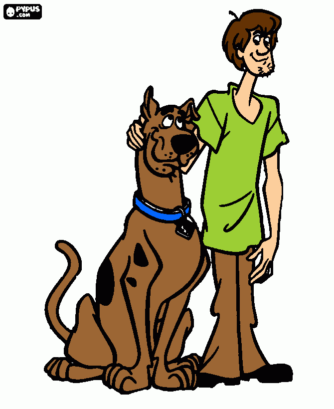 scooby doo da colorare