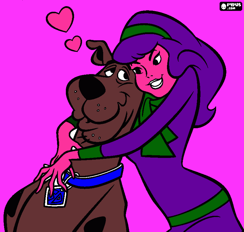 Scooby e Dafne da colorare