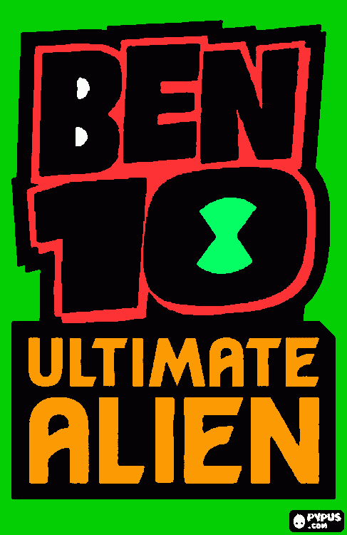 scritta ben 10 da colorare