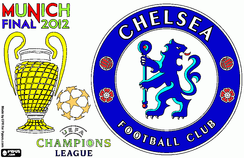 scudetto chelsea da colorare