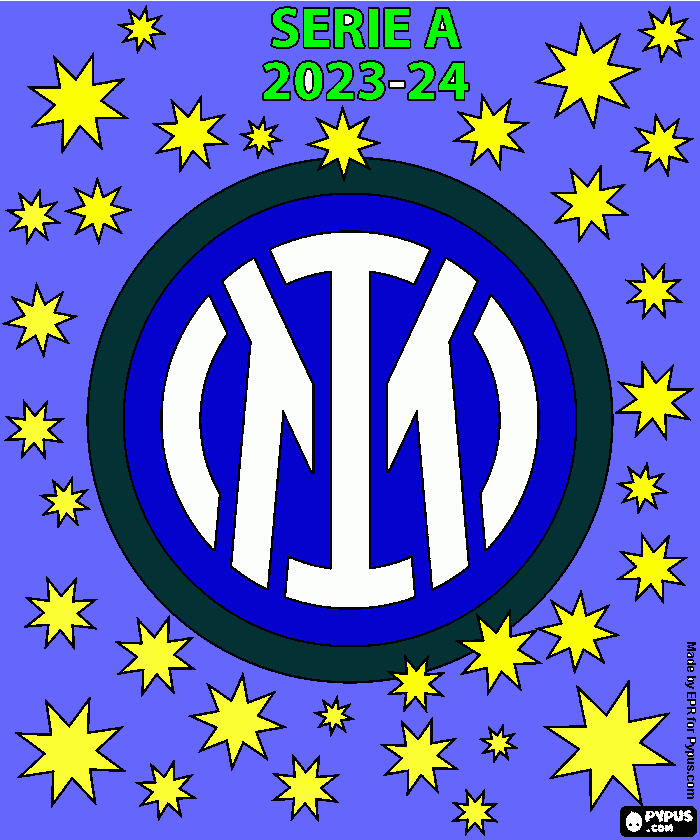 scudetto inter 2023-2024 da colorare