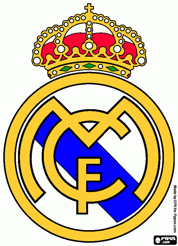 Scudetto Real Madrid da colorare