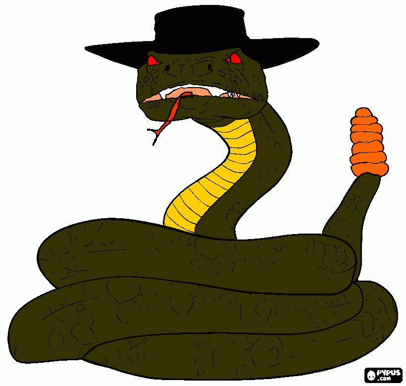serpente a sonagli da colorare