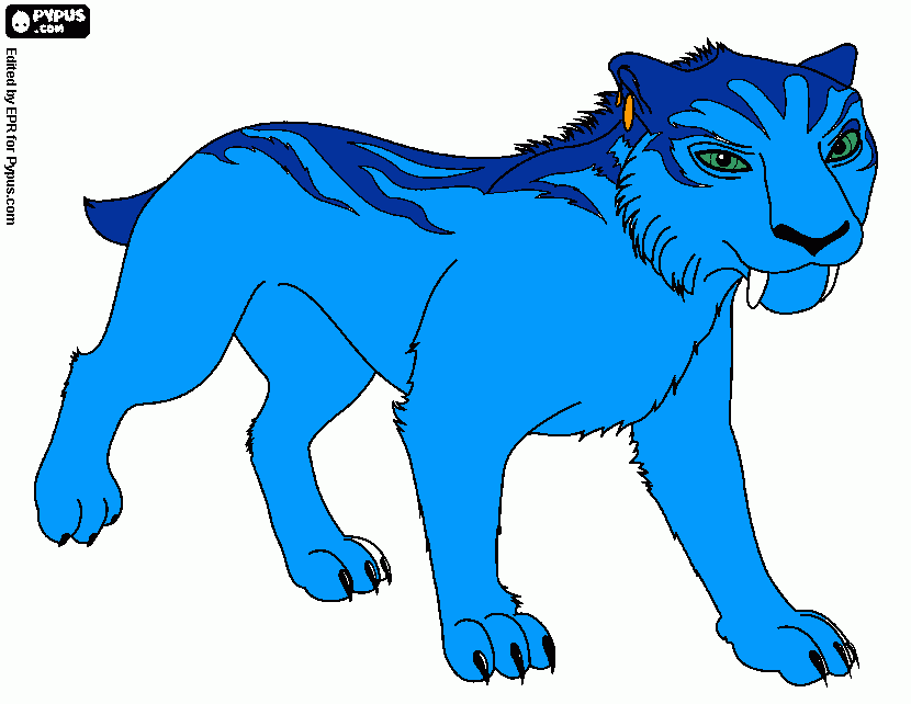 shira era glaciale (blu) da colorare