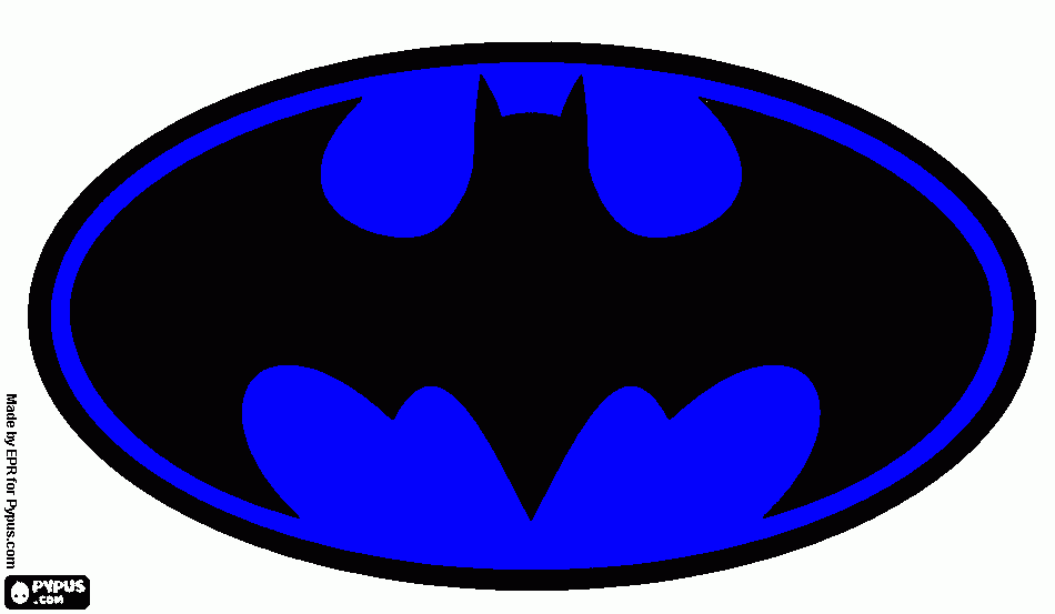 SIMBOLO DI BATMAN da colorare