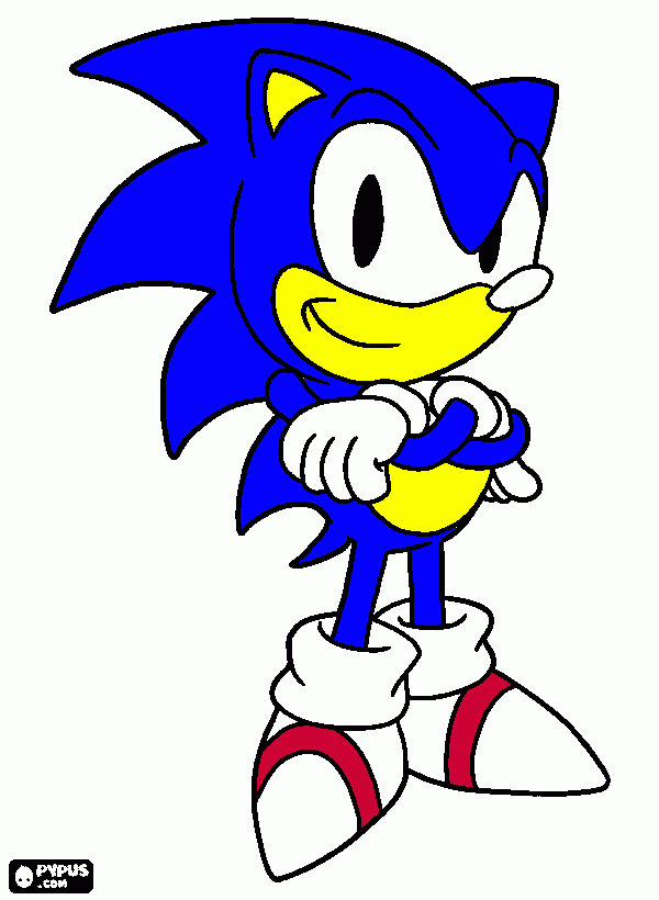 sonic mini da colorare