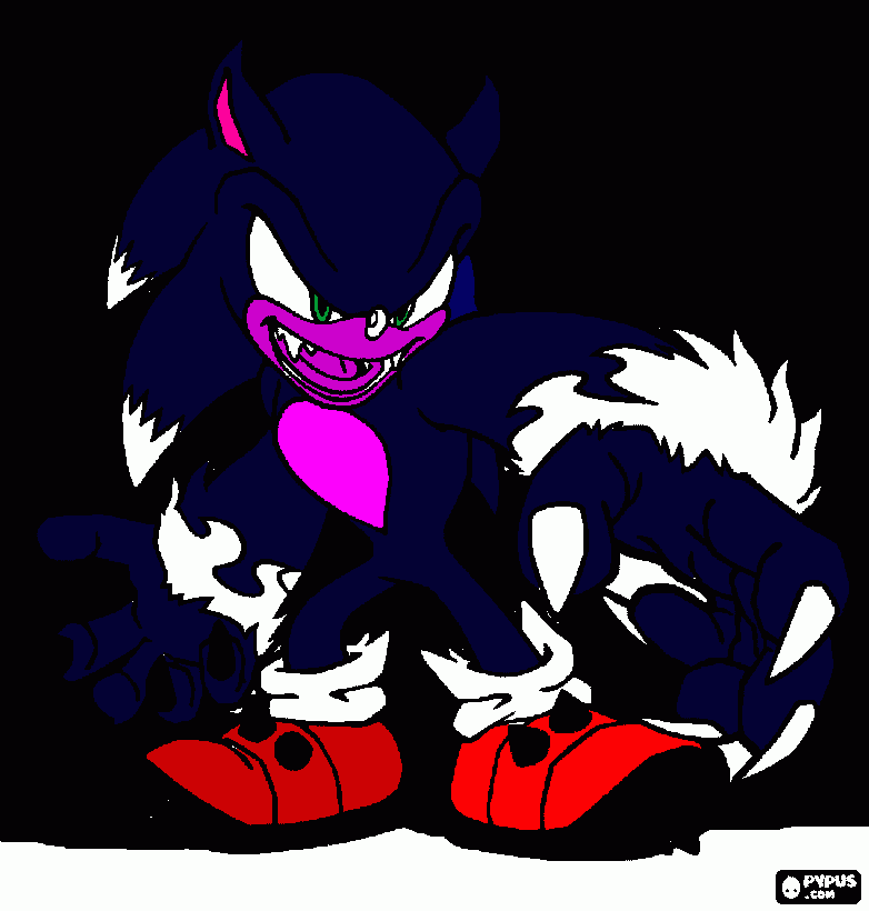 sonic the werehog da colorare