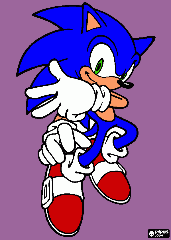 sonic da colorare