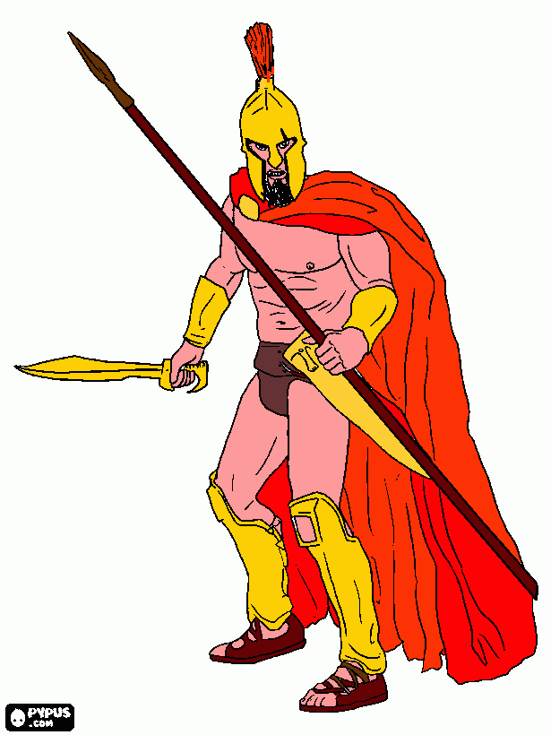 Spartano da colorare