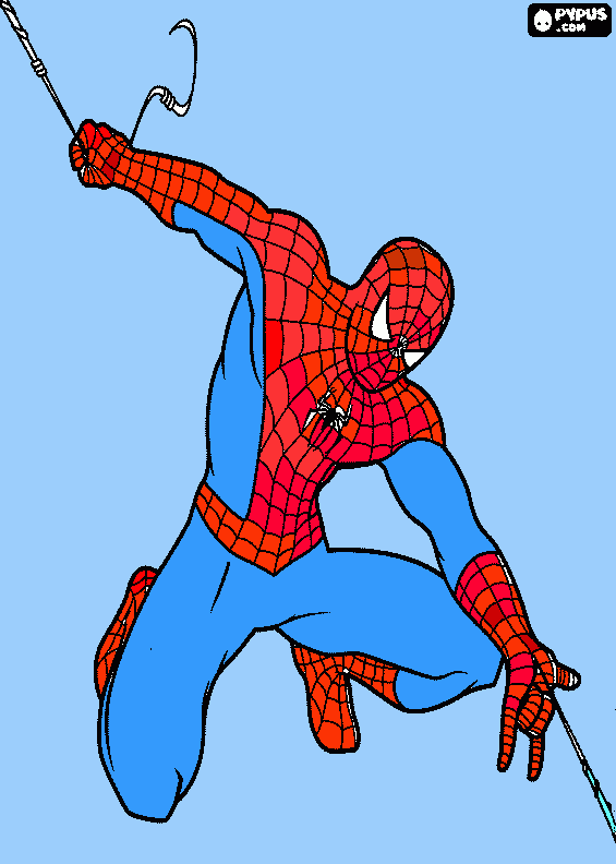 spiderman da colorare